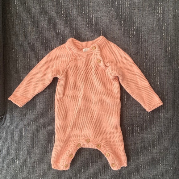 Baby girl cable knit one piece - Picture 1 of 2